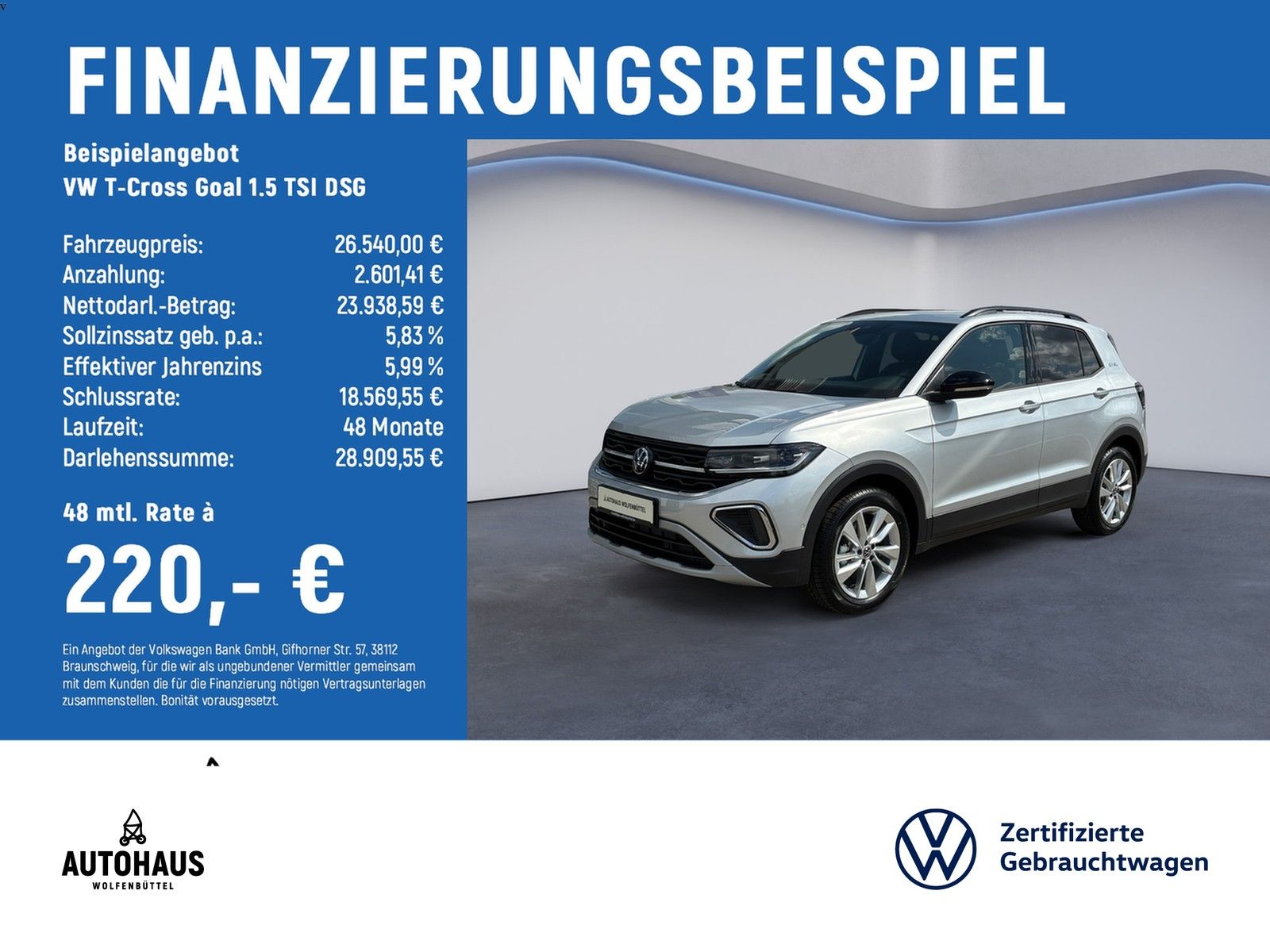 Volkswagen T-Cross Goal 1.5 TSI DSG ACC AHK IQ NAV SHZ foto 1