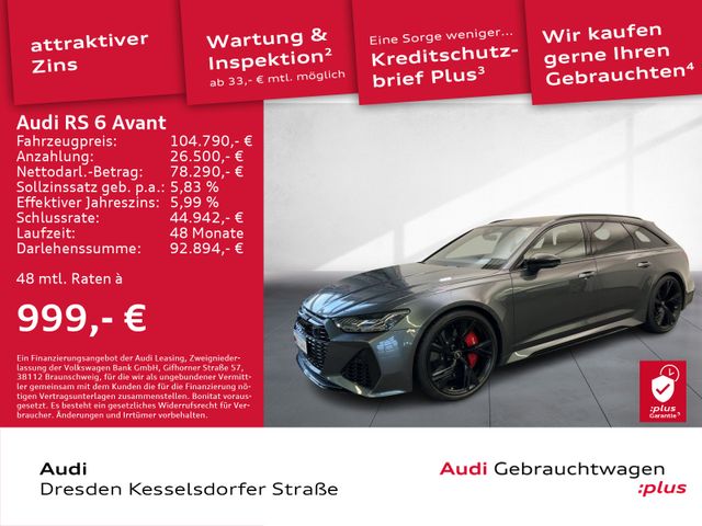 Audi RS 6 Avant 4.0 TFSI Q. HUD Pano DAB Navi LED