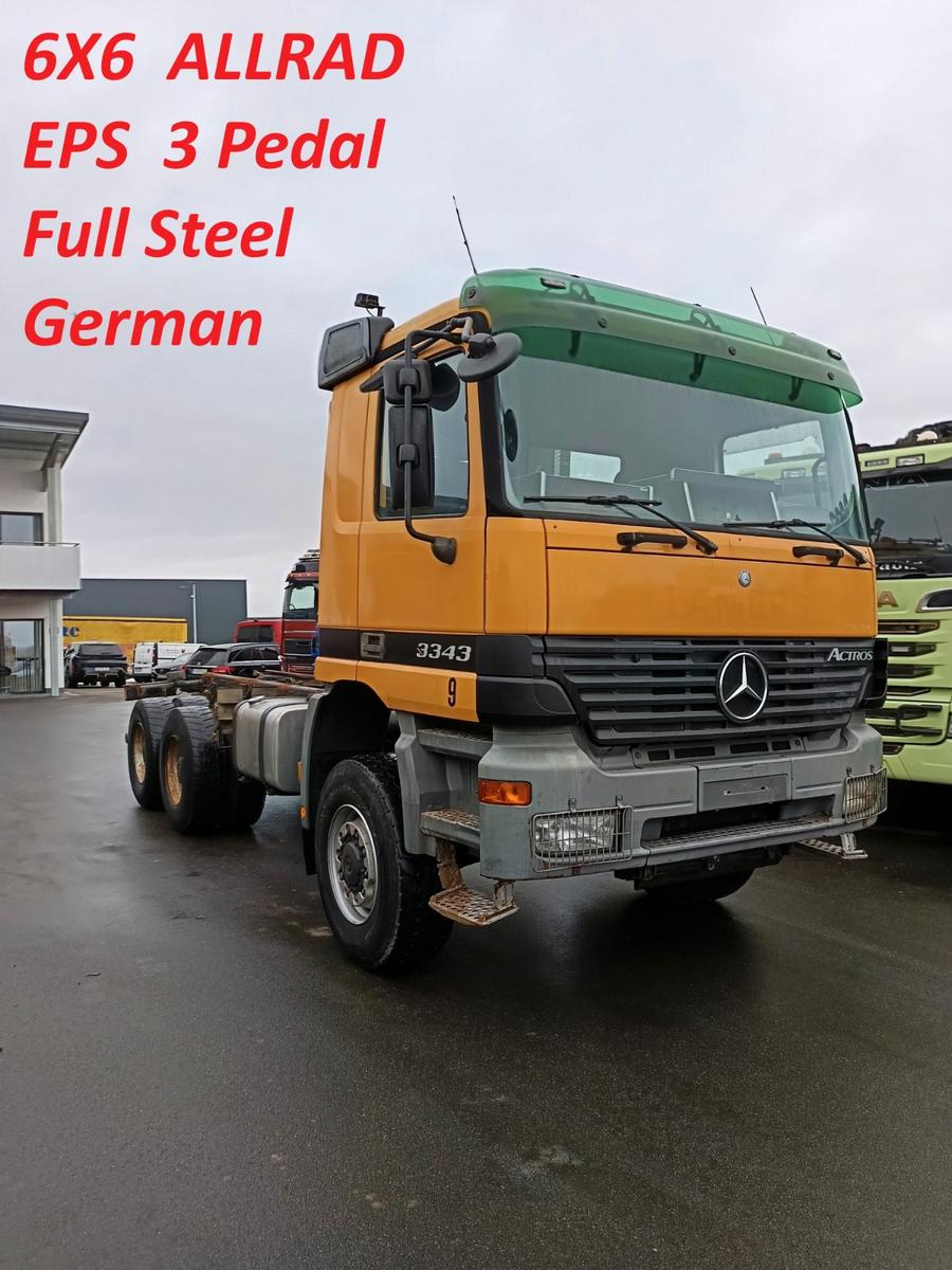 Mercedes-Benz Actros 3343 / 6X6 ALLRAD / EPS / Steel / GERMAN