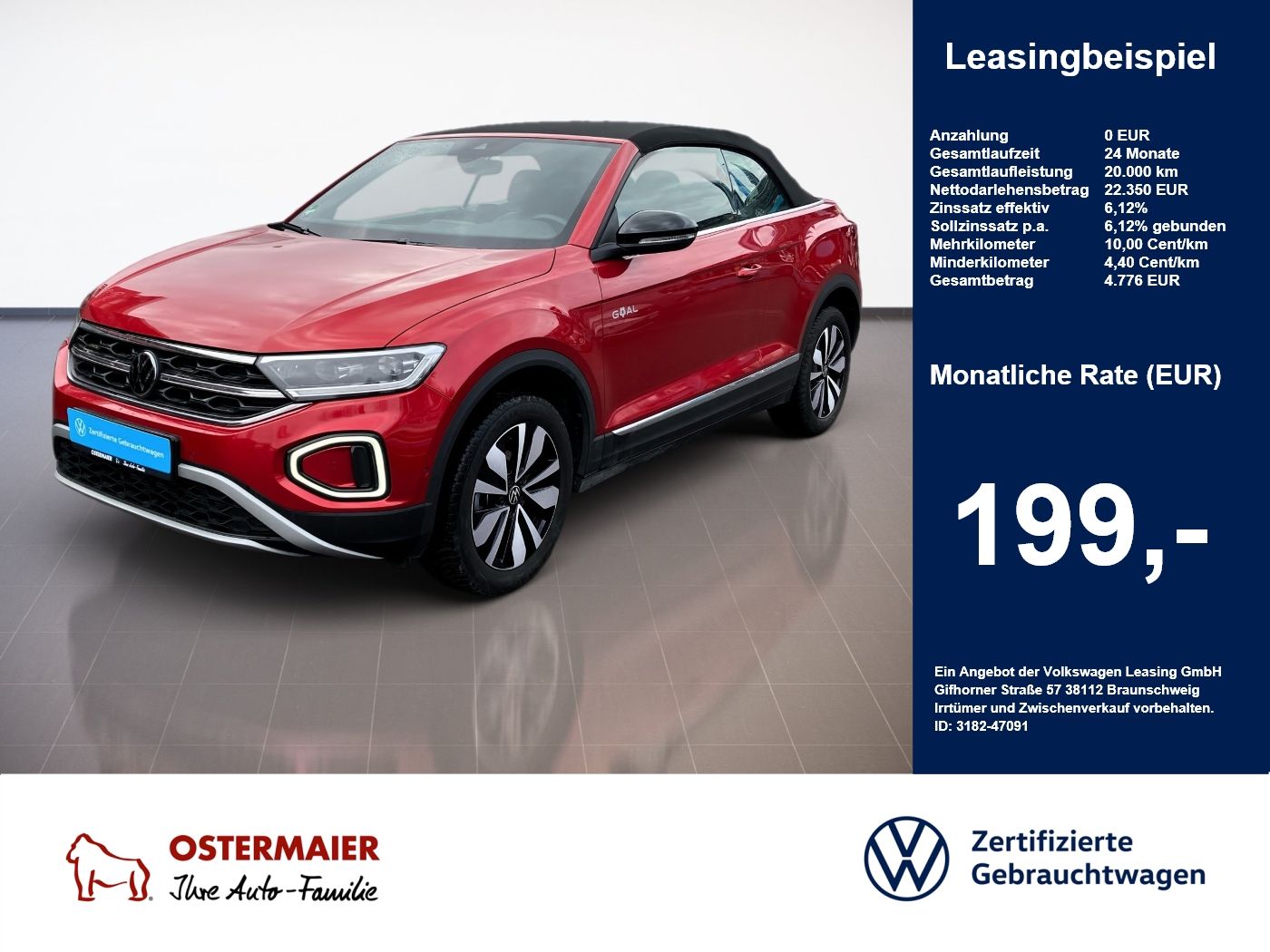 Volkswagen T-Roc Cabriolet GOAL 1.0TSI 116PS ACC.5J-G.KAMER