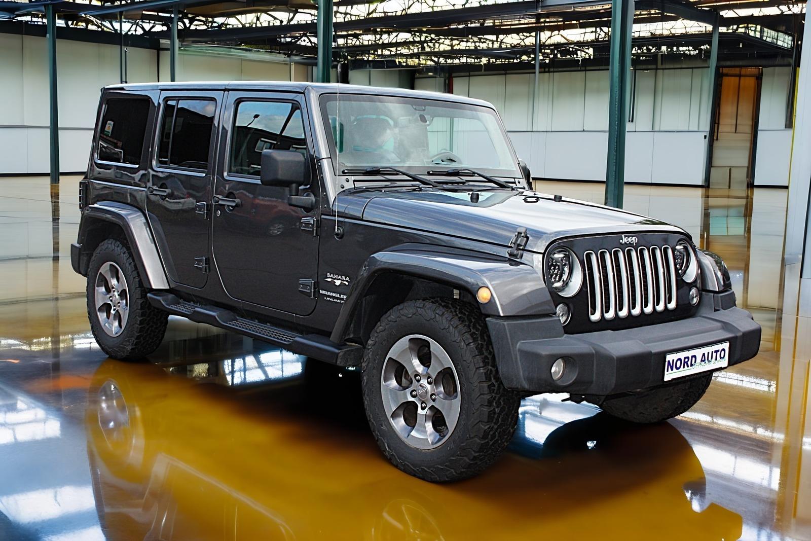 JEEP WRANGLER 2.8 SAHARA AUTO. GPS / CUIR / ATTELAGE / LED | 200 ch | 4X4 | ATTELAGE FIXE | PANORAMA | SELLERIE CUIR