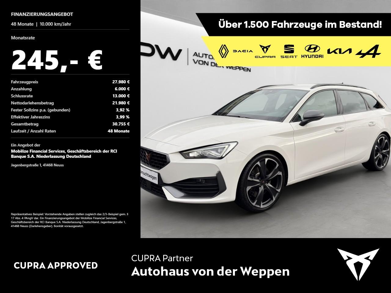 Cupra Leon Sportstourer 2.0TSI VZ Spurhalteassist,Navi