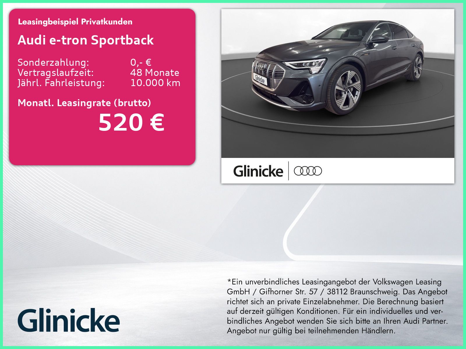 Audi e-tron Sportback 55 qu. S line AHK Pano Matrix L