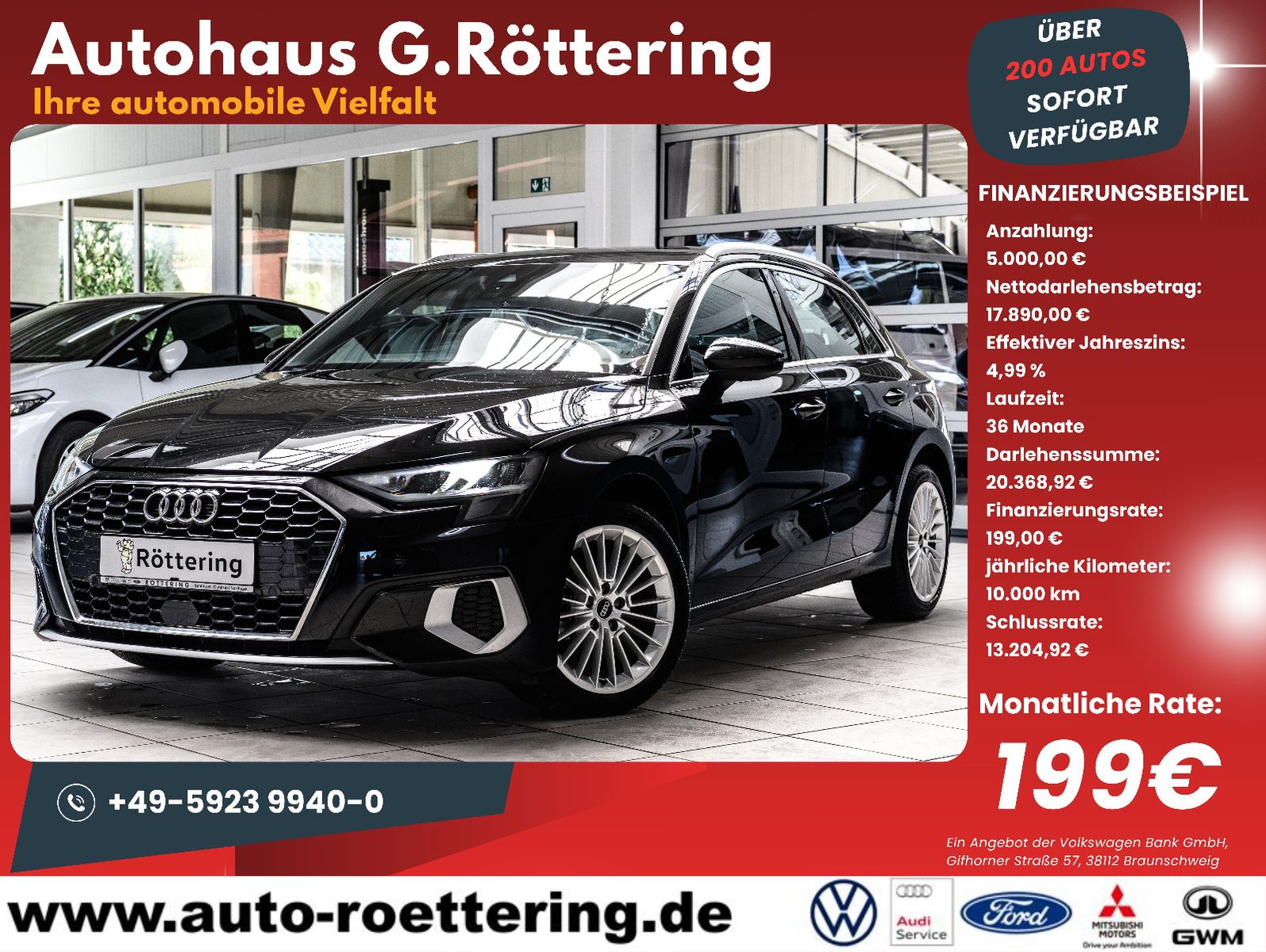 Fahrzeugabbildung Audi A3 30 TFSI S tronic advanced Sportback