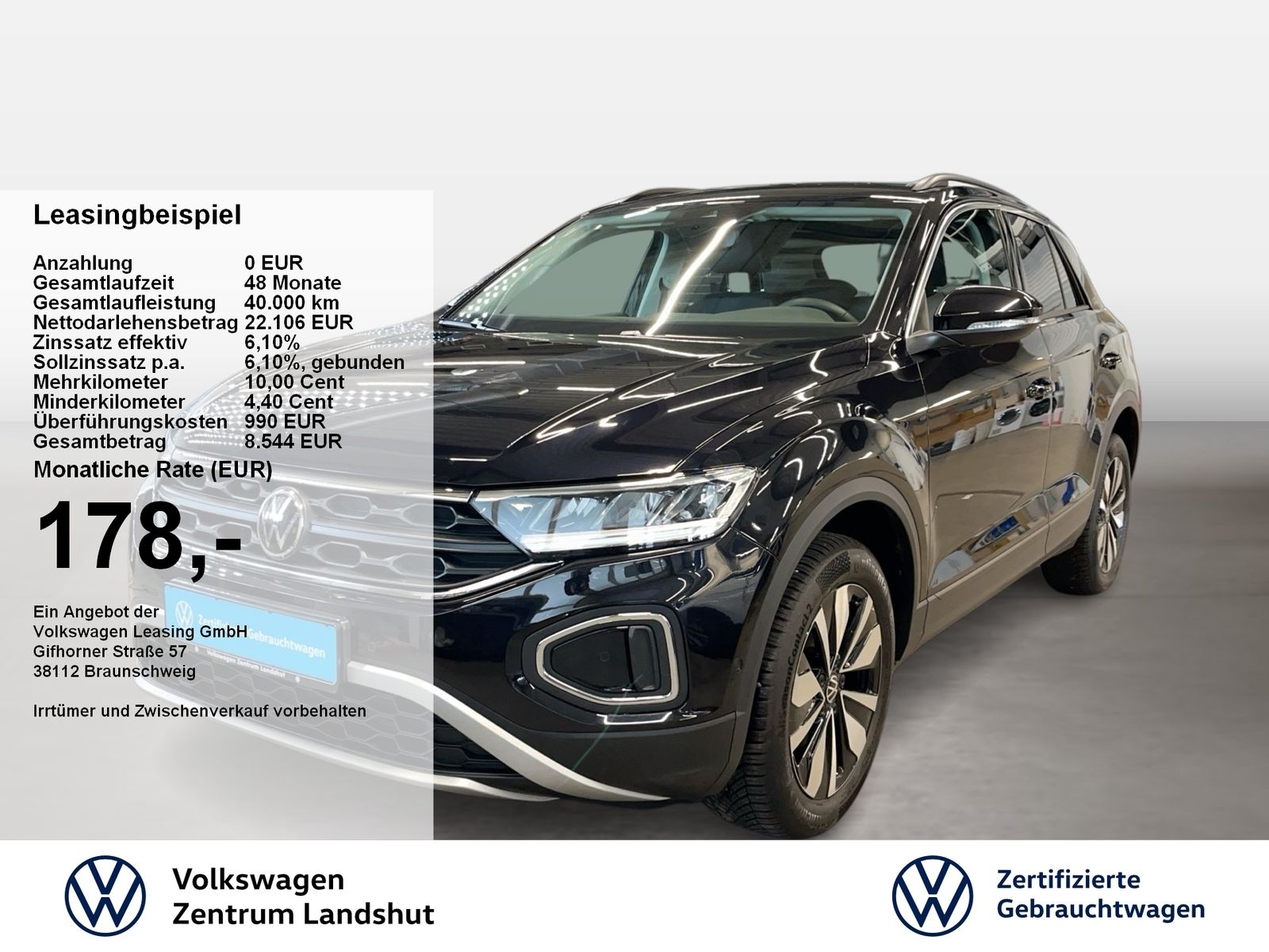 Volkswagen T-Roc 1.0 TSI Life Goal 2xKlima ACC DynLicht LED