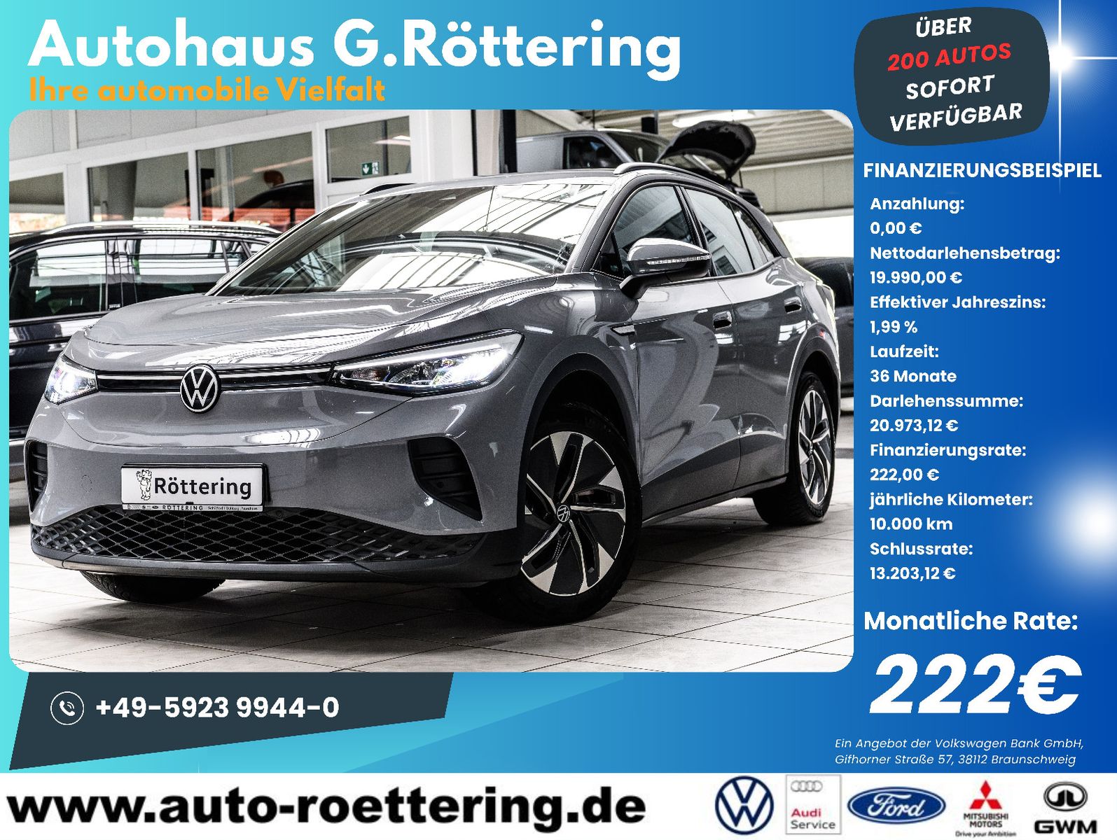 Fahrzeugabbildung Volkswagen ID.4 Pure Performance LED+NAVI+APP+GJ-REIFEN