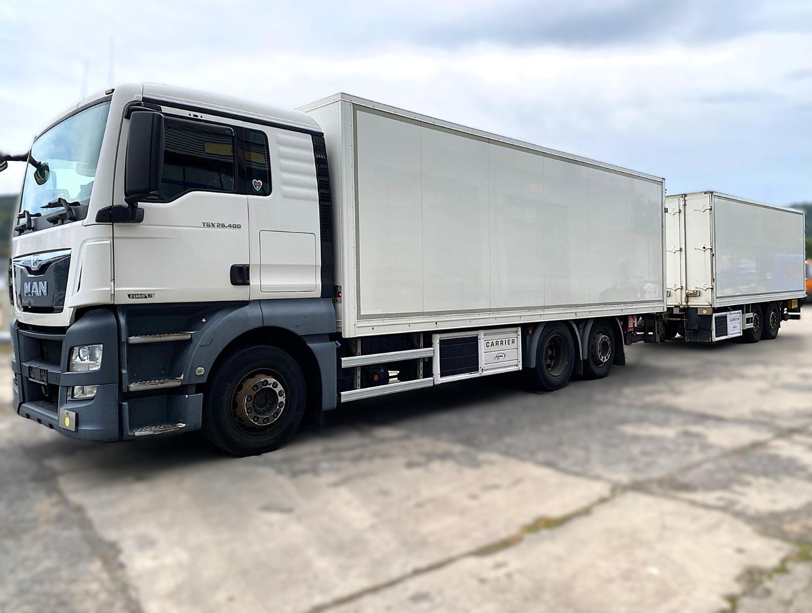 MAN TGX 26.400 6x2 + ACKERMANN Kühlkoffer Anhänger