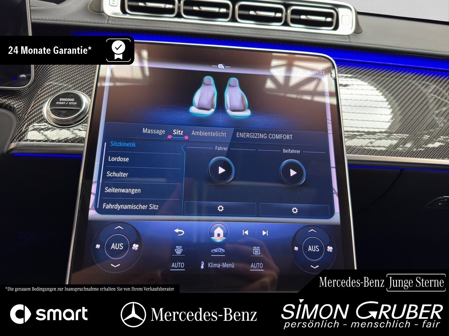 Fahrzeugabbildung Mercedes-Benz S 63 e Perfo L Chauffeur Carbon Burm4D Fondent.