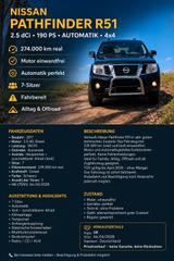 Nissan Pathfinder 2.5 dCi Automatik 7-Sitzer TÜV - gebrauchte Nissan Pathfinder aus dem Jahr 2011