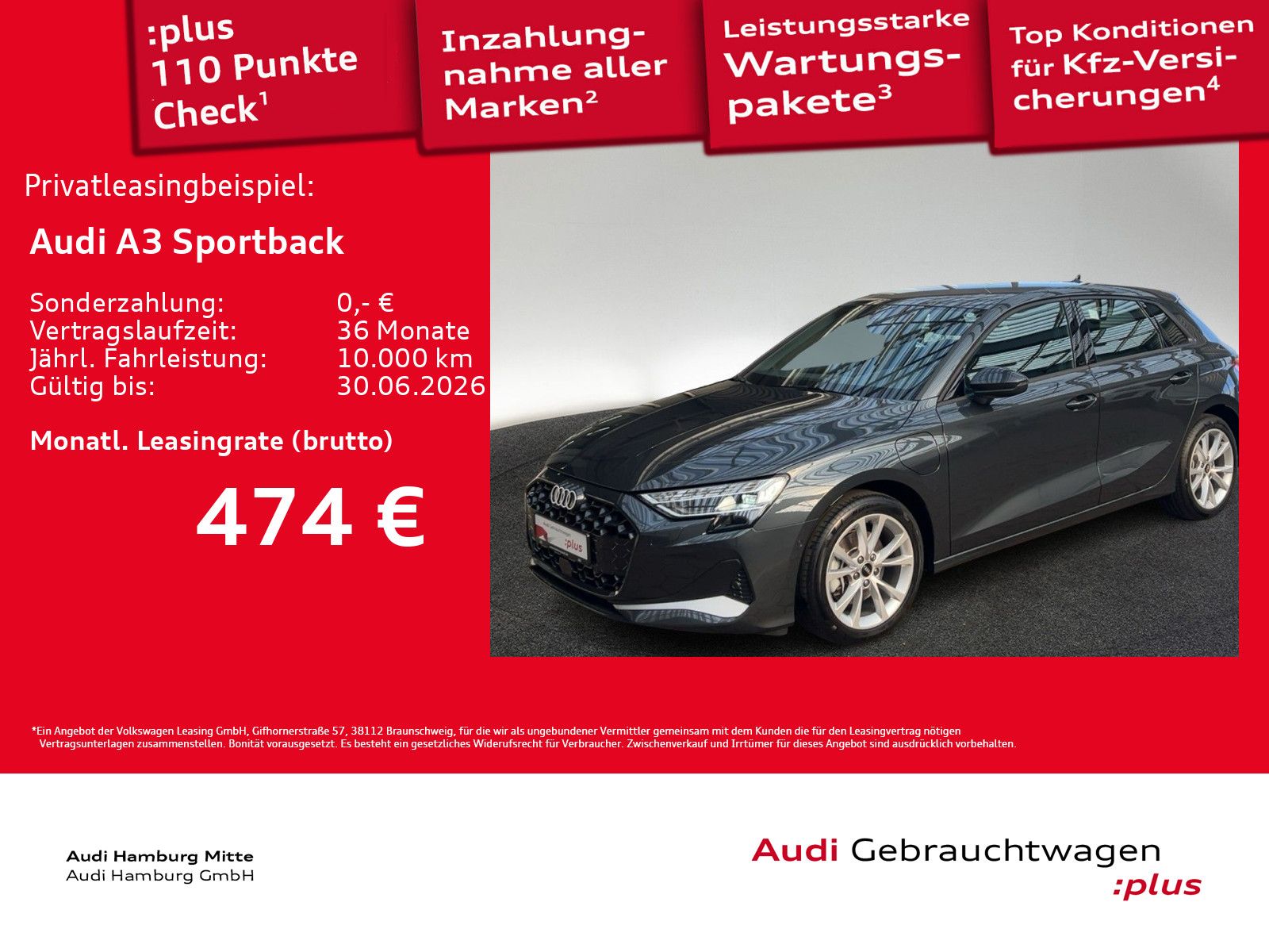 Audi A3 Sportback 40 TFSI e advanced S tronic Kamera