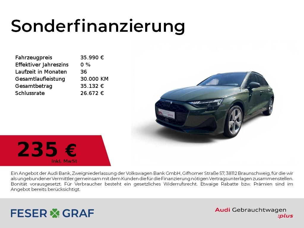 Abbildung Leasingangebot Audi A3 Sportback 40TFSI e Advanced Navi+/SHZ/Kamera/