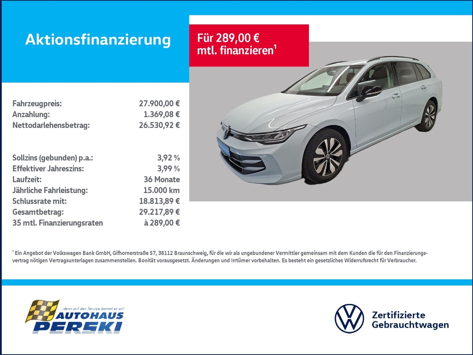 Volkswagen Golf VIII 8 Variant GOAL 1.5 eTSI DSG  KLIMA, AP