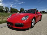 Porsche Boxster, 1.HD, org. 51.000 km, Neuwagenzustand - Porsche mit Benzin-Antrieb: Rot, Leder, Cabrio