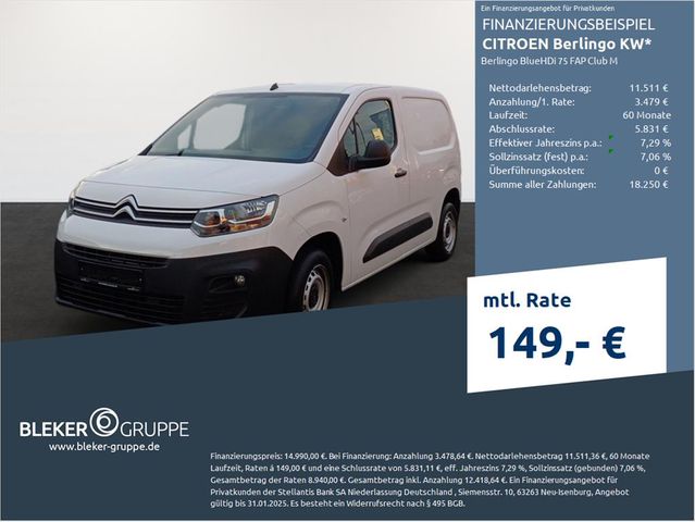 Citroën Berlingo BlueHDi 75 FAP Club M