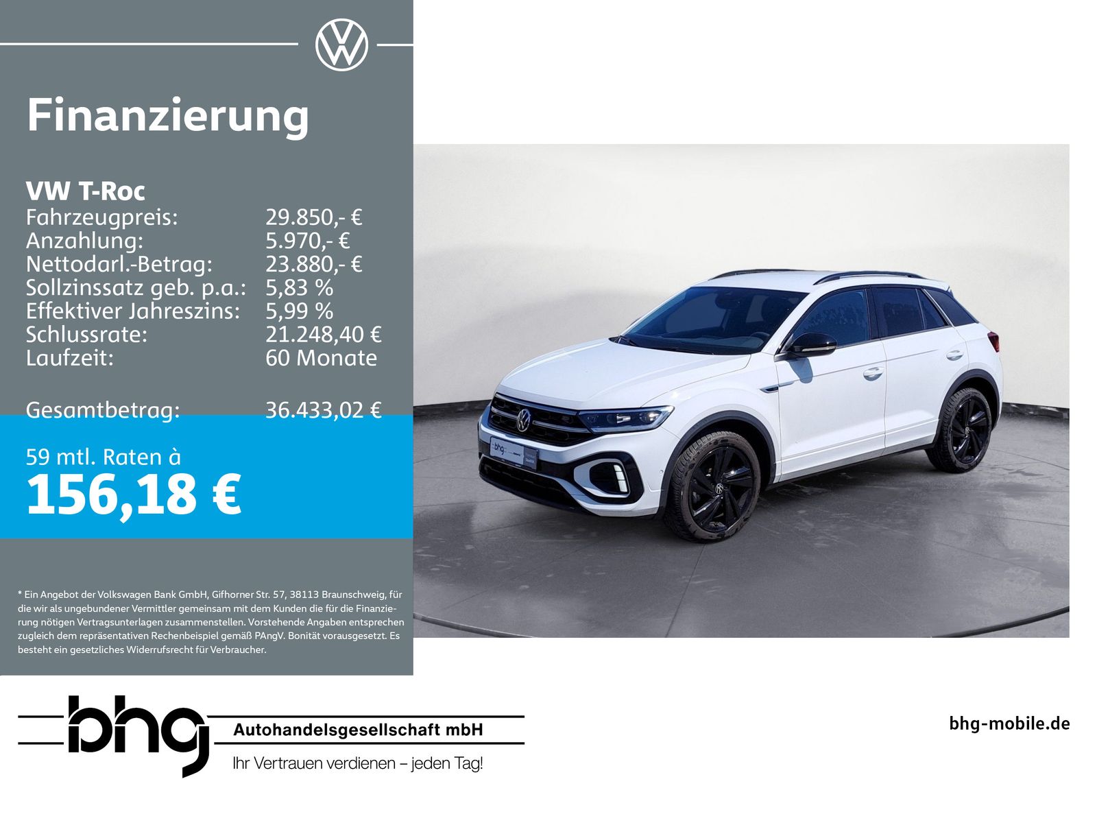 Volkswagen T-Roc 2.0 TDI DSG R-Line *AHK*EASY-OPEN*BLACK-ST