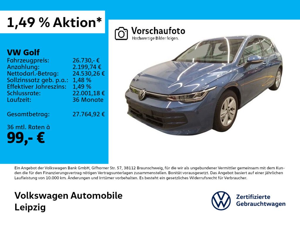Volkswagen Golf VIII 1.5 TSI Life Standhzg. HuD ACC 4xSHZ foto 1