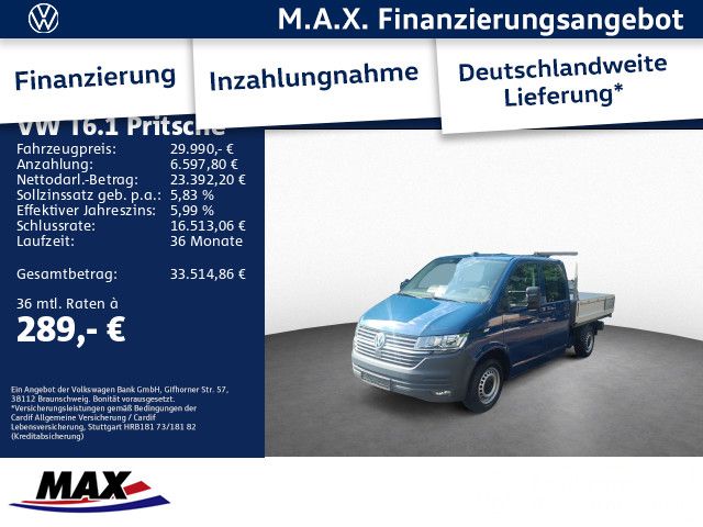 T6.1 Pritsche DoKa*2.0 TDI*110 KW*Navi*AHK*Klima