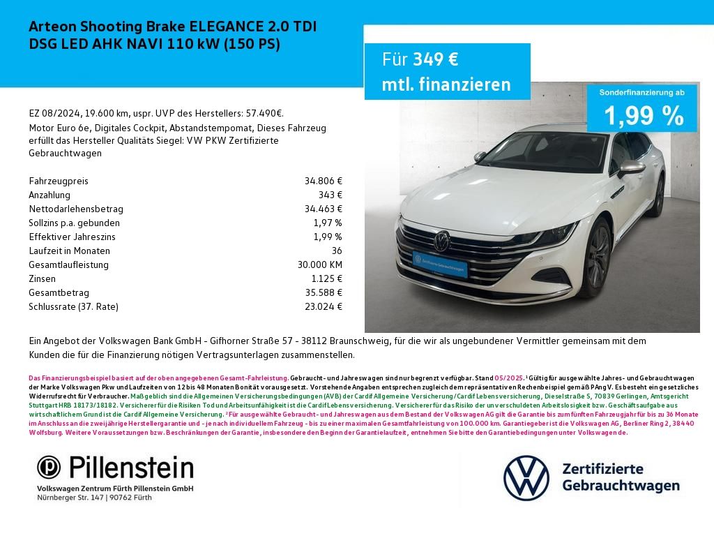 Arteon Shooting Brake ELEGANCE 2.0 TDI DSG LED A