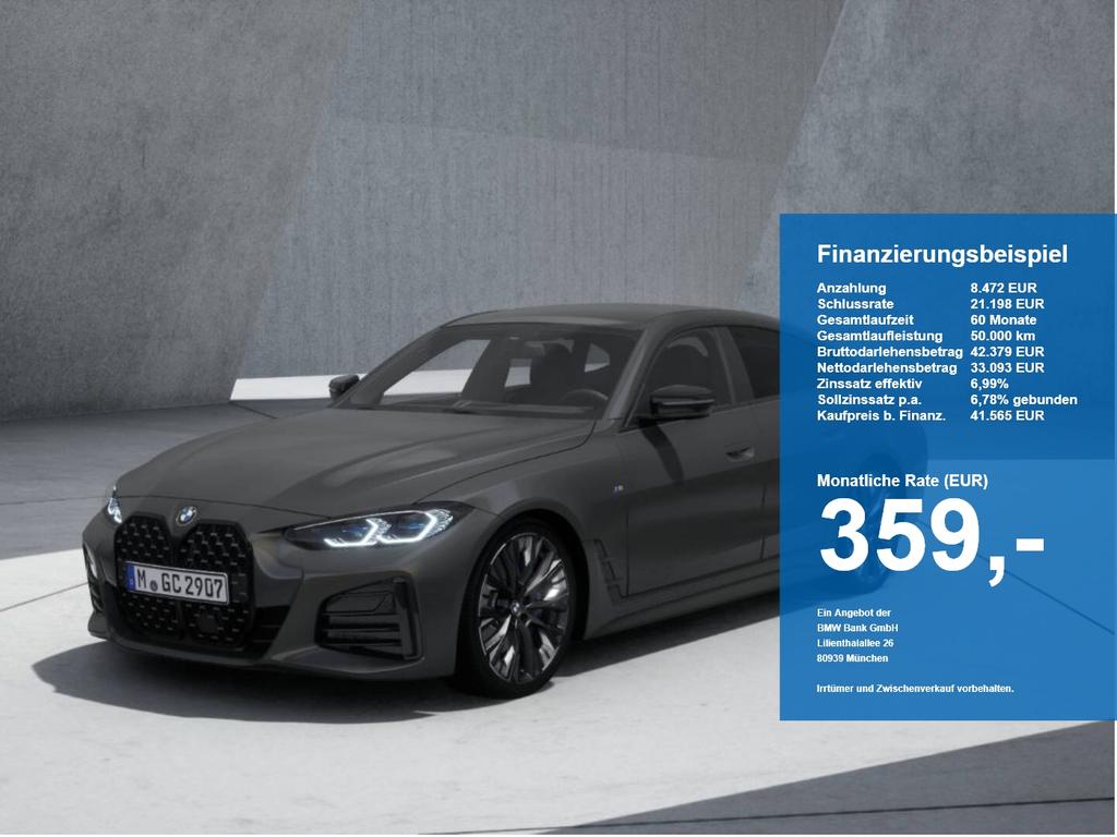 BMW 430i Gran Coup MSport PRO Laser DrvAss StHzg H 2023