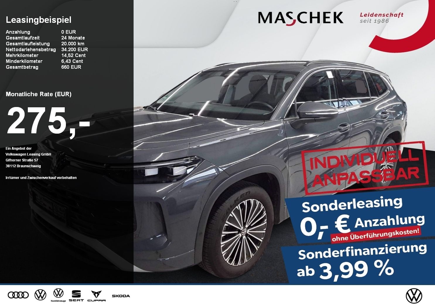 Volkswagen Tayron Life 1.5 eTSI AHK HD-Matrix 7-Sitze Area