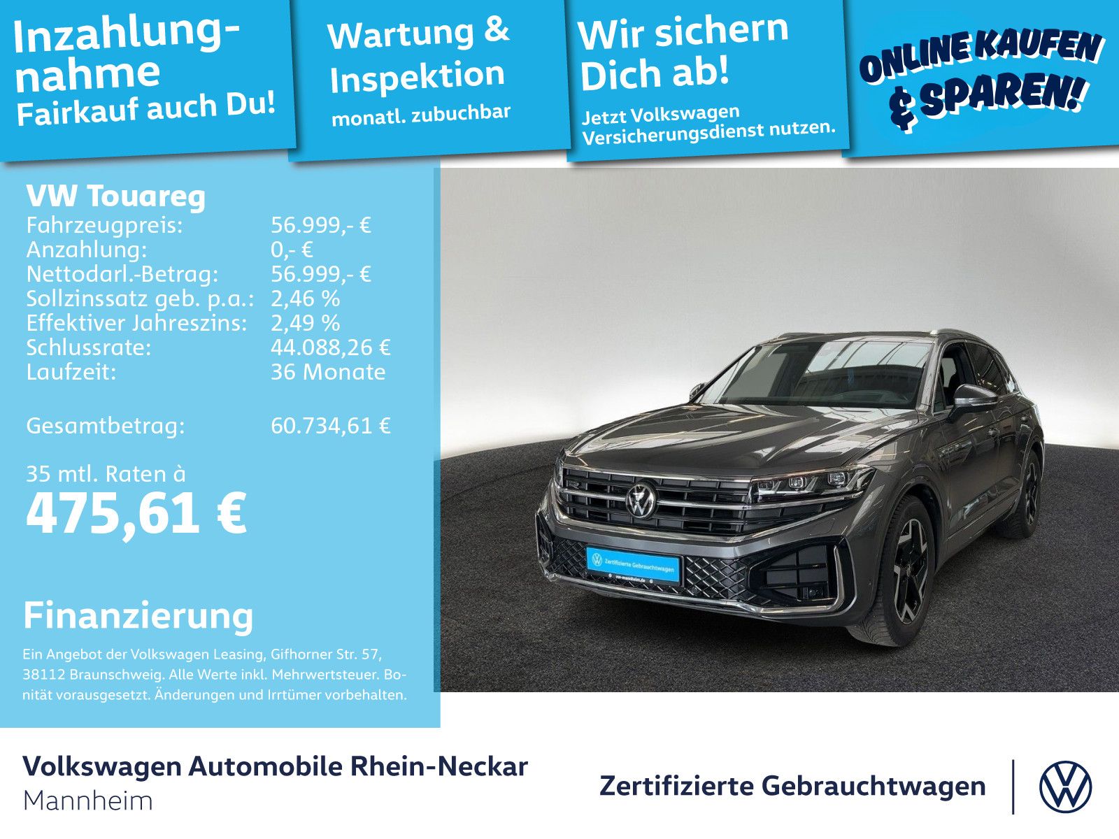 VW Touareg 3.0 TDI 4Motion R-Line Navi AHK Kamera u