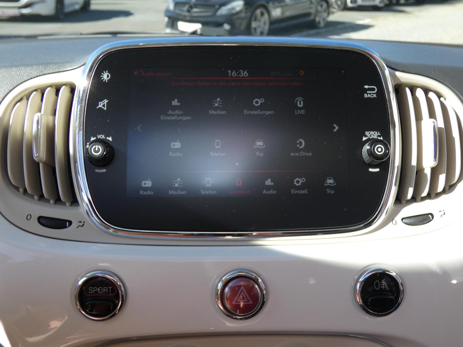 Fiat 500 Anniversario Glas-Schiebedach LED NAVI PDC