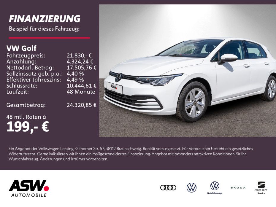 Volkswagen Golf Life 1.0 eTSI DSG LED NAVI ACC PDC SHZ