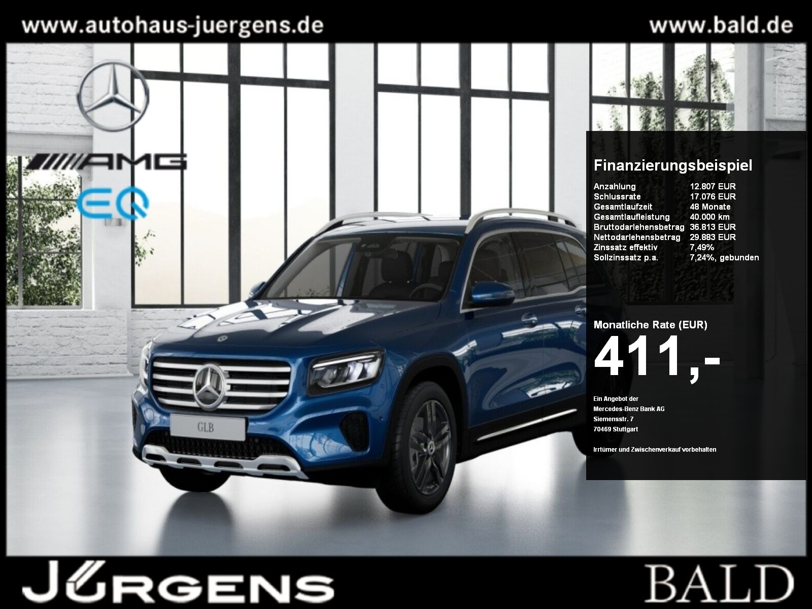 MERCEDES-BENZ GLB 200 d Progressive/7.Sitzer/Ambi/LED/Cam/Totw