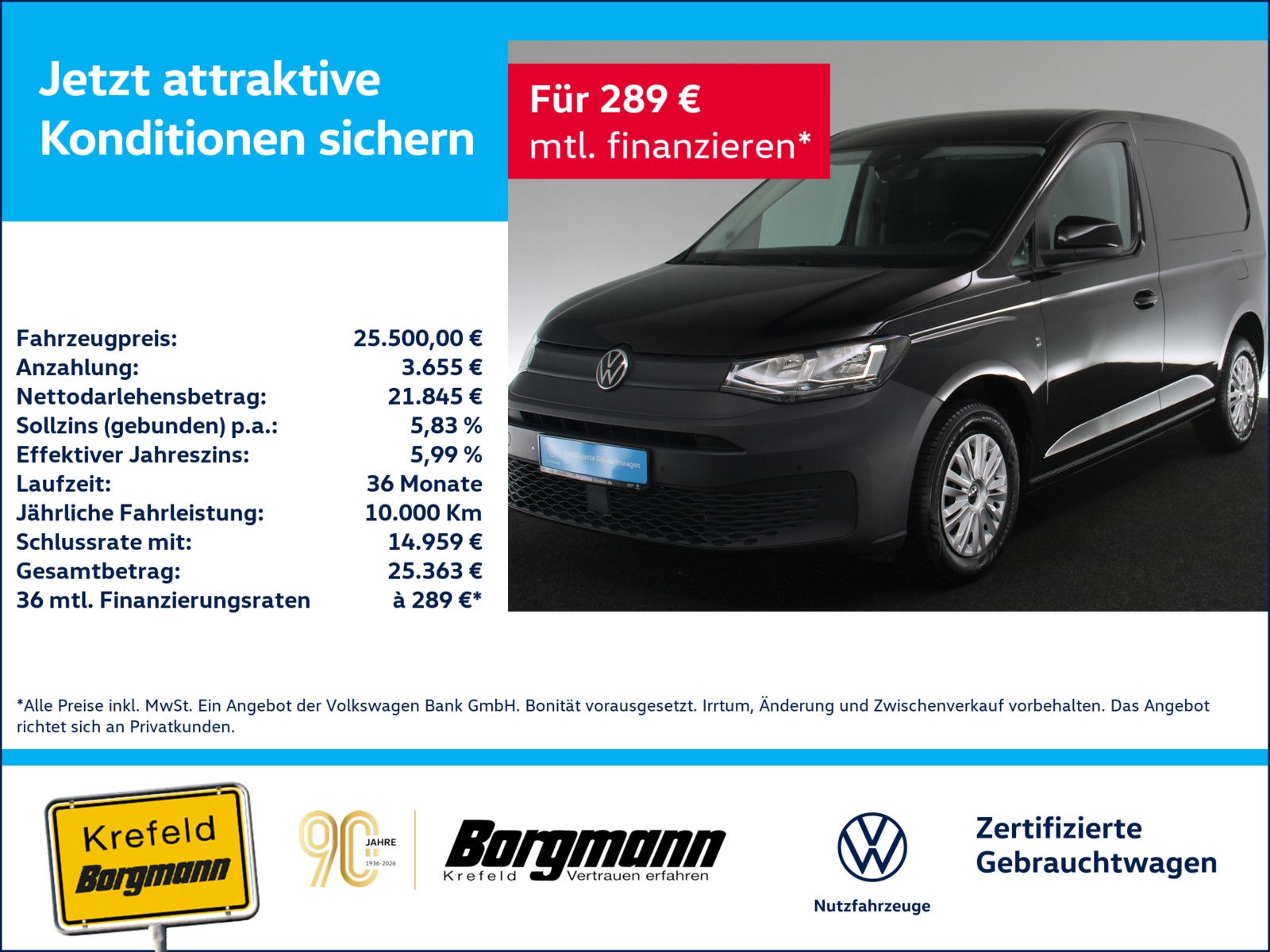 Volkswagen Caddy Cargo TDI AHK RÜCKFAHRKAMERA PDC KLIMA