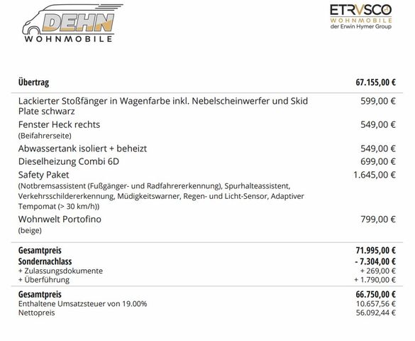 Etrusco CV 640 SB 7.304,00€ Sondernachlass!