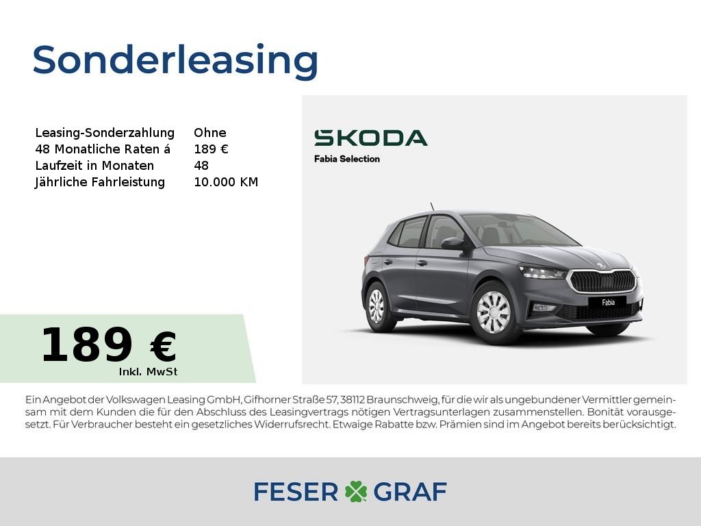 Skoda Fabia Selection 1,0 TSI 70 kW *LED*KAM*SZH*