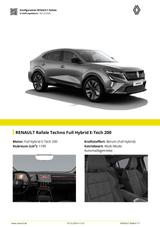 Renault KFZ Leasingvertrag Renault Rafale Techno E... - Renault Rafale: Limousine
