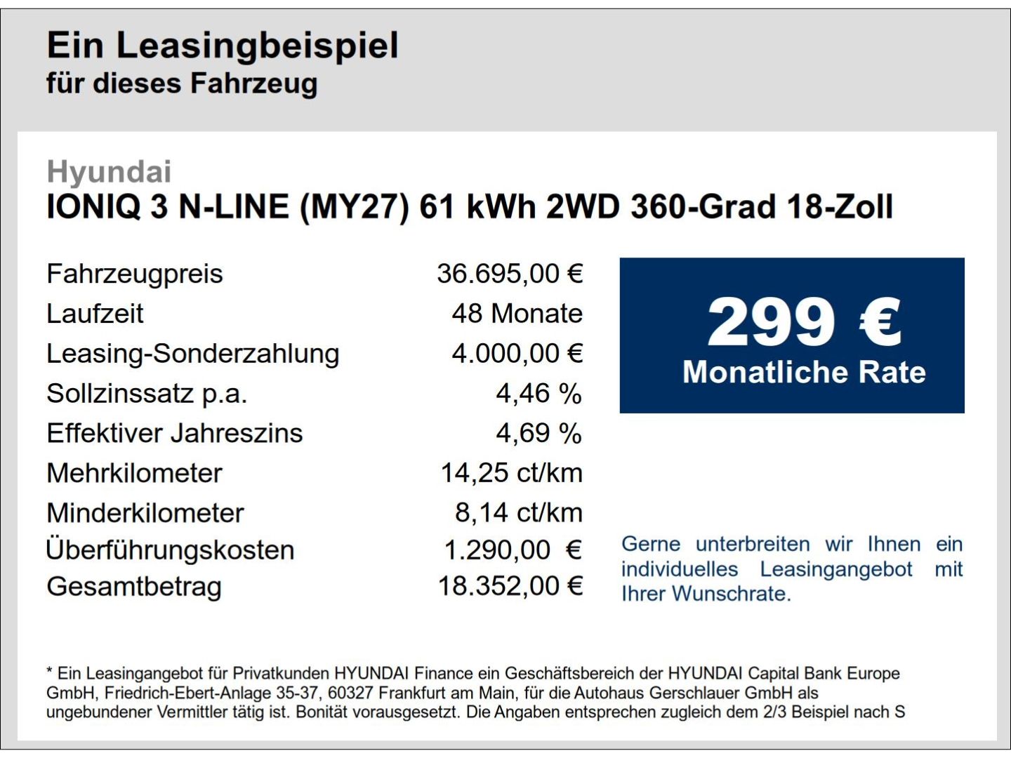 Hyundai IONIQ 3 N-LINE (MY27) 61 kWh 2WD 360-Grad 18-Zol imagem 2