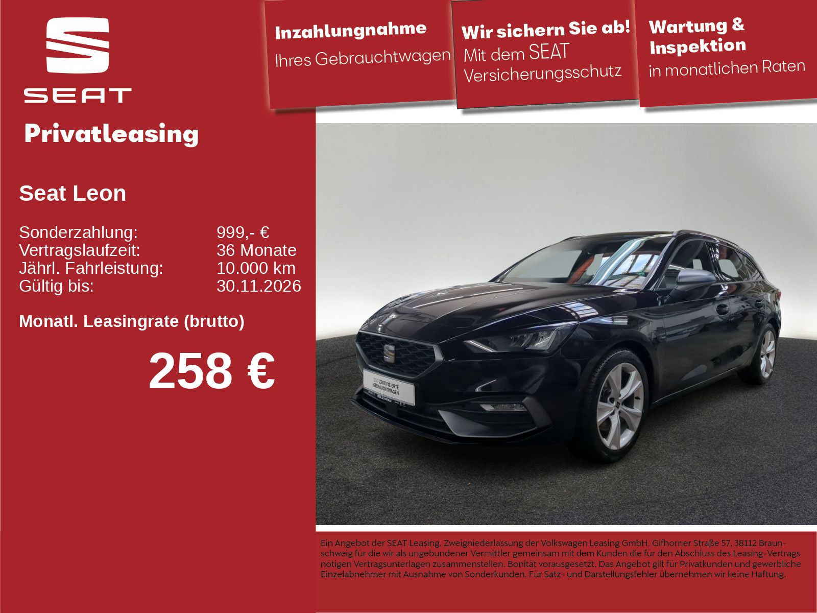 Seat Leon Sportstourer FR 2.0 TDI DSG AHK LED NAV KAM