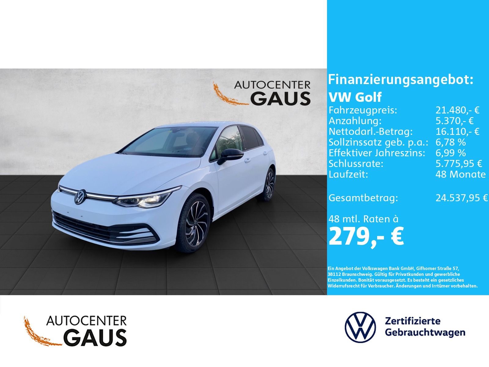 Golf VIII Move 1.5 eTSI DSG AHK*Navi*ACC*LED