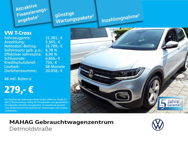 Volkswagen T-Cross 1.0 TSI Style AHK LED Navi ParkPilot 6-G