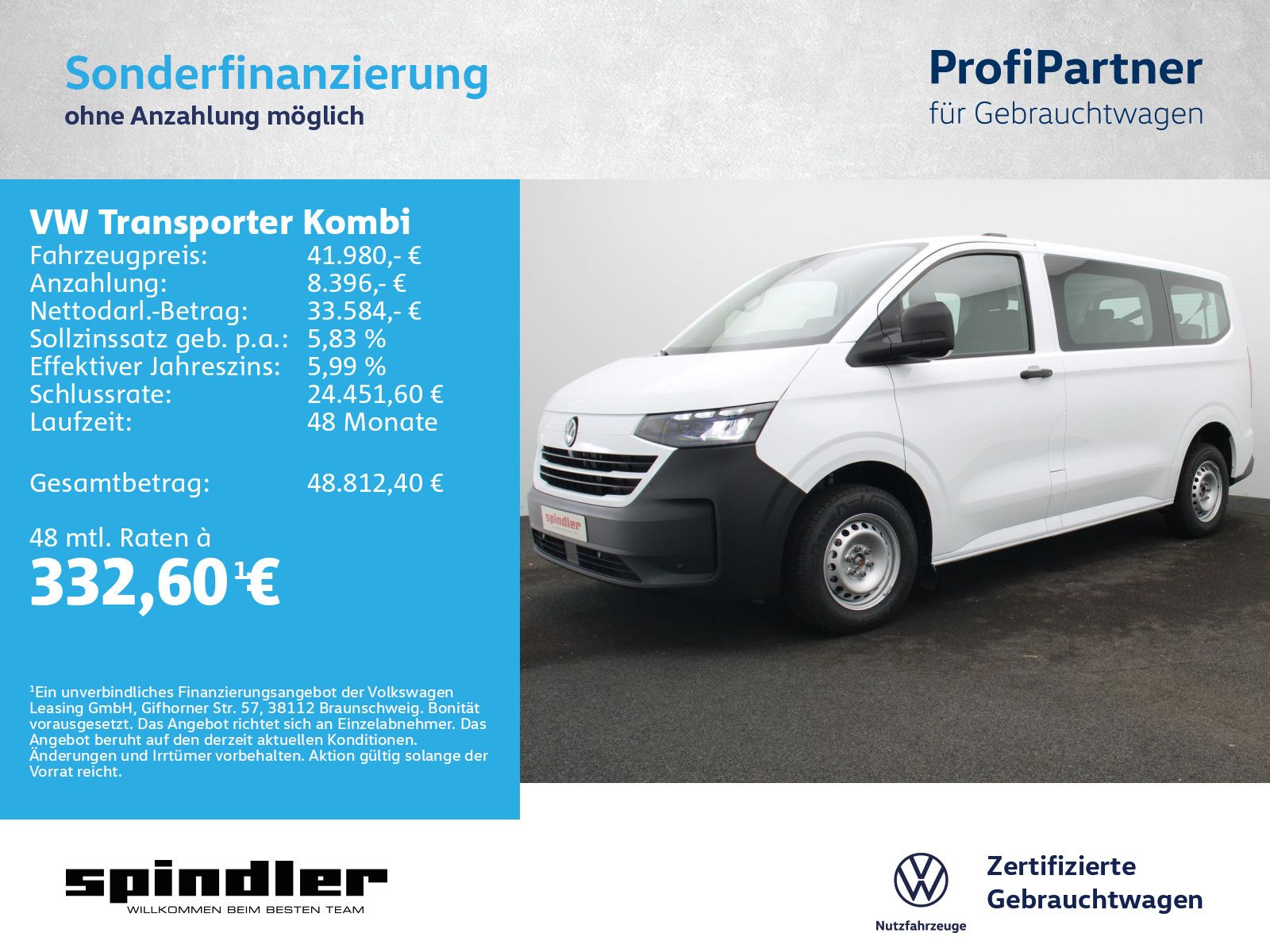 Volkswagen Transporter Kombi DSG / 9-Sitzer, AHK, RFK, LED