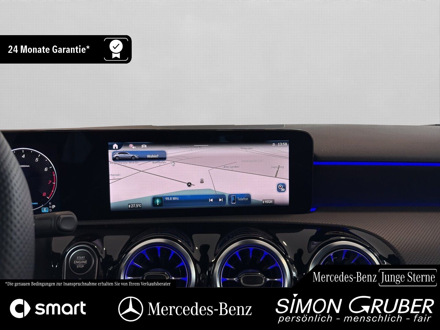 Fahrzeugabbildung Mercedes-Benz A 200 AMG Adv+ Ambi KeyGo MBeam Distronic Kamera