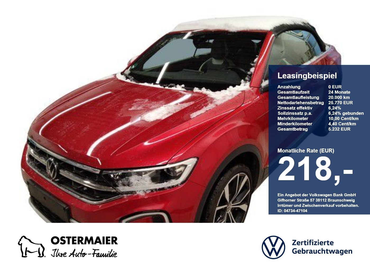 Volkswagen T-Roc Cabriolet STYLE 1.5TSI 150PS DSG NP.52T.AC