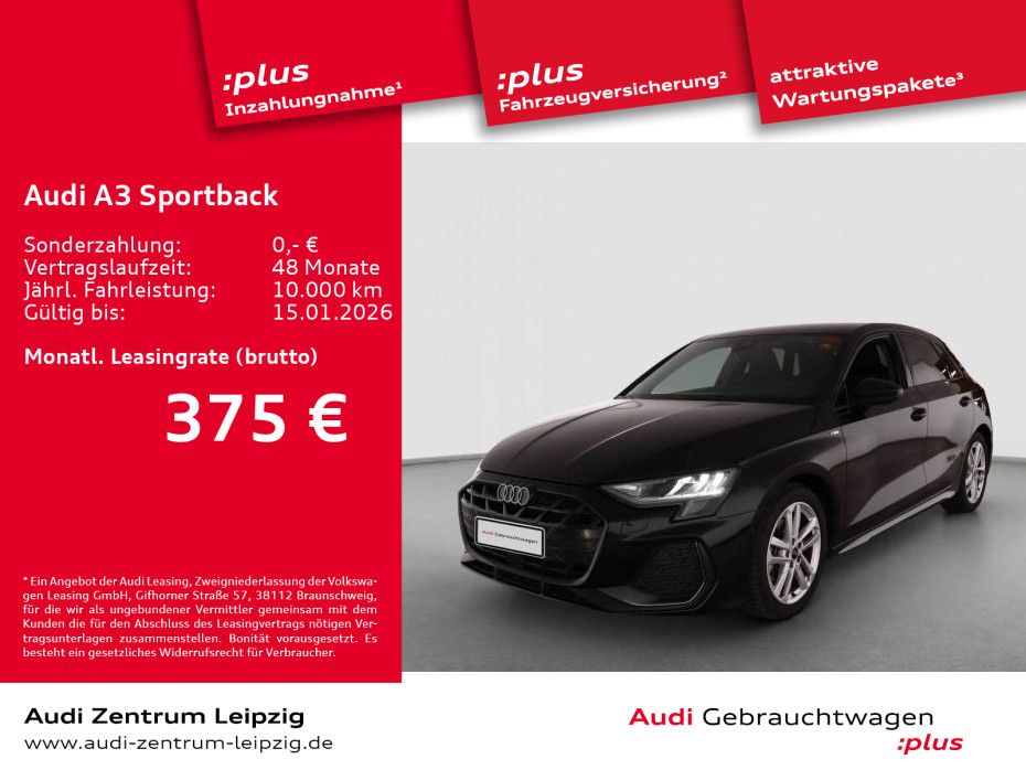 Audi A3 Sportback 35 TFSI S line S tr. *HuD*Business*
