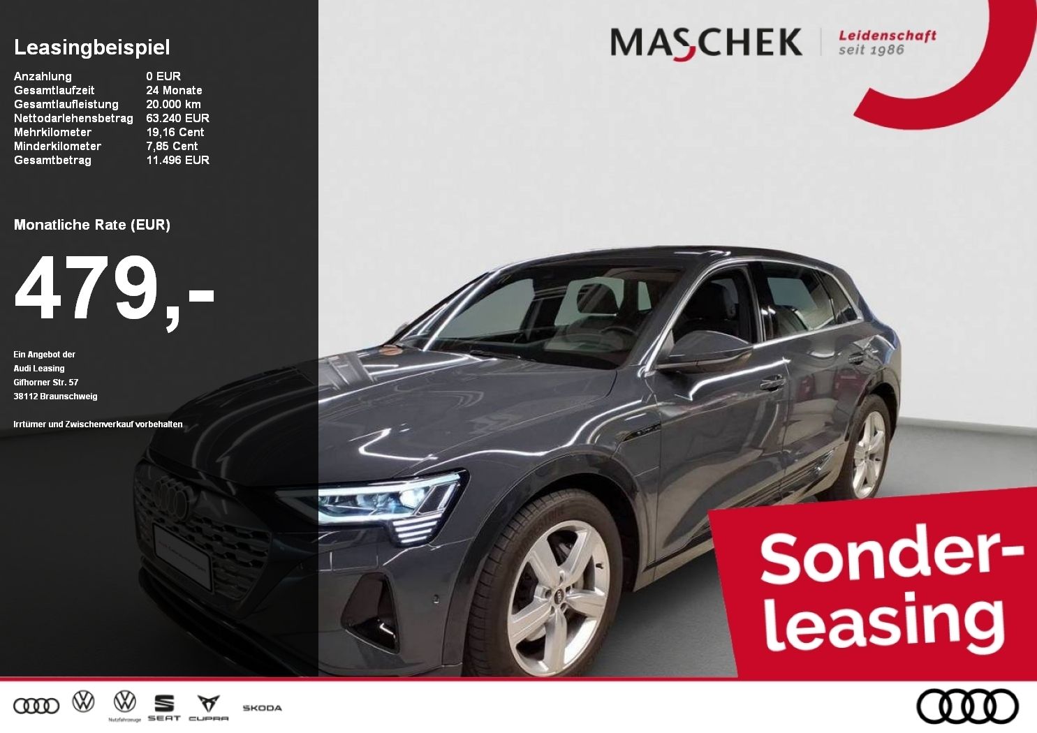 Audi Q8 e-tron Advanced 55 Matrix HUD 360° AHK MMI+