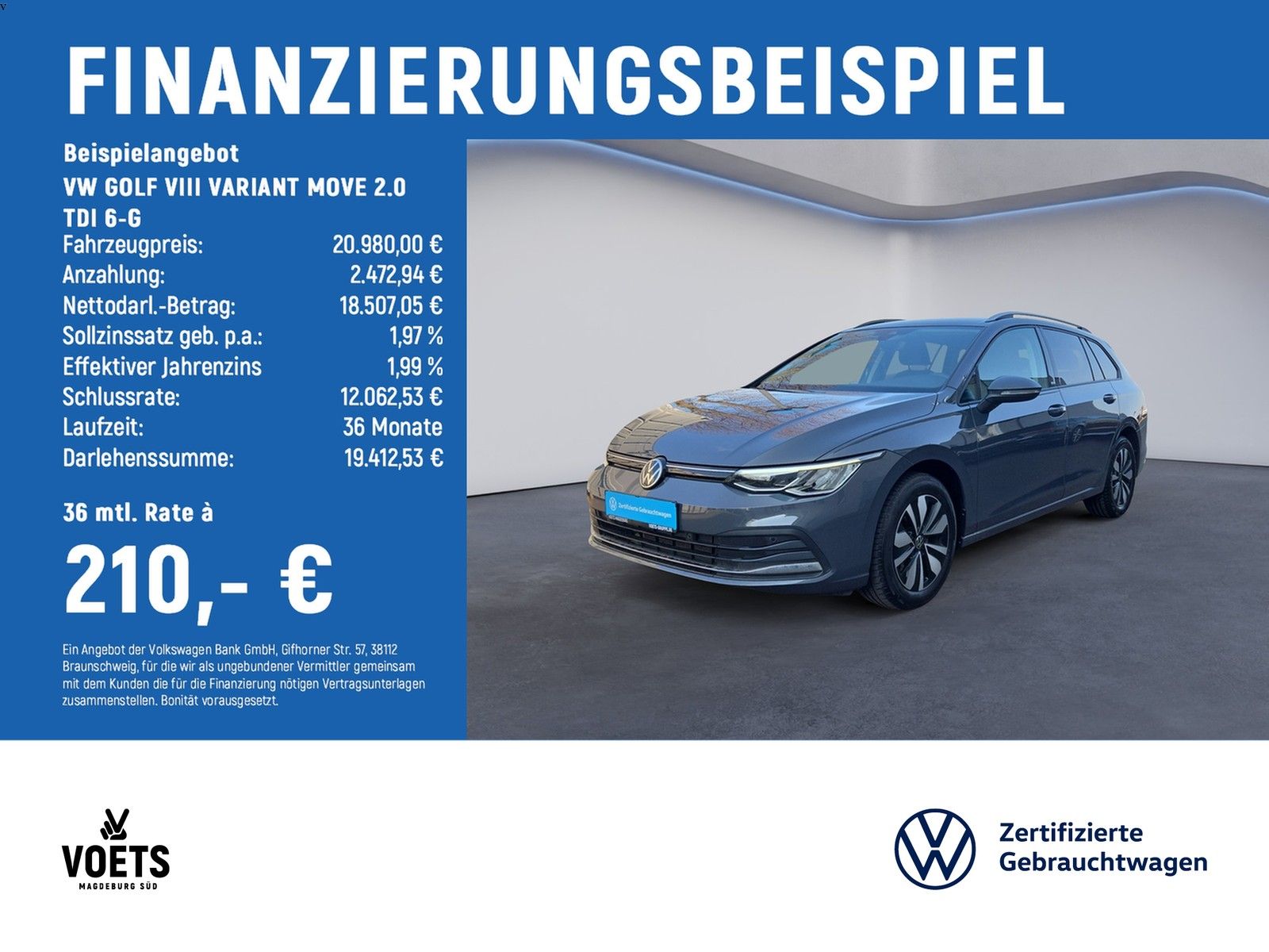 Volkswagen GOLF VIII VARIANT MOVE 2.0 TDI 6-G LED+NAVI+ACC