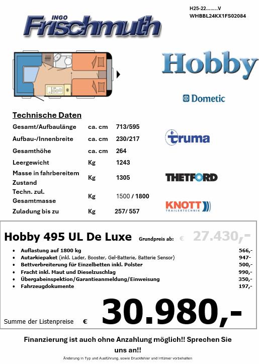 Hobby De Luxe 495 UL Vorb. Autarkie / Mover