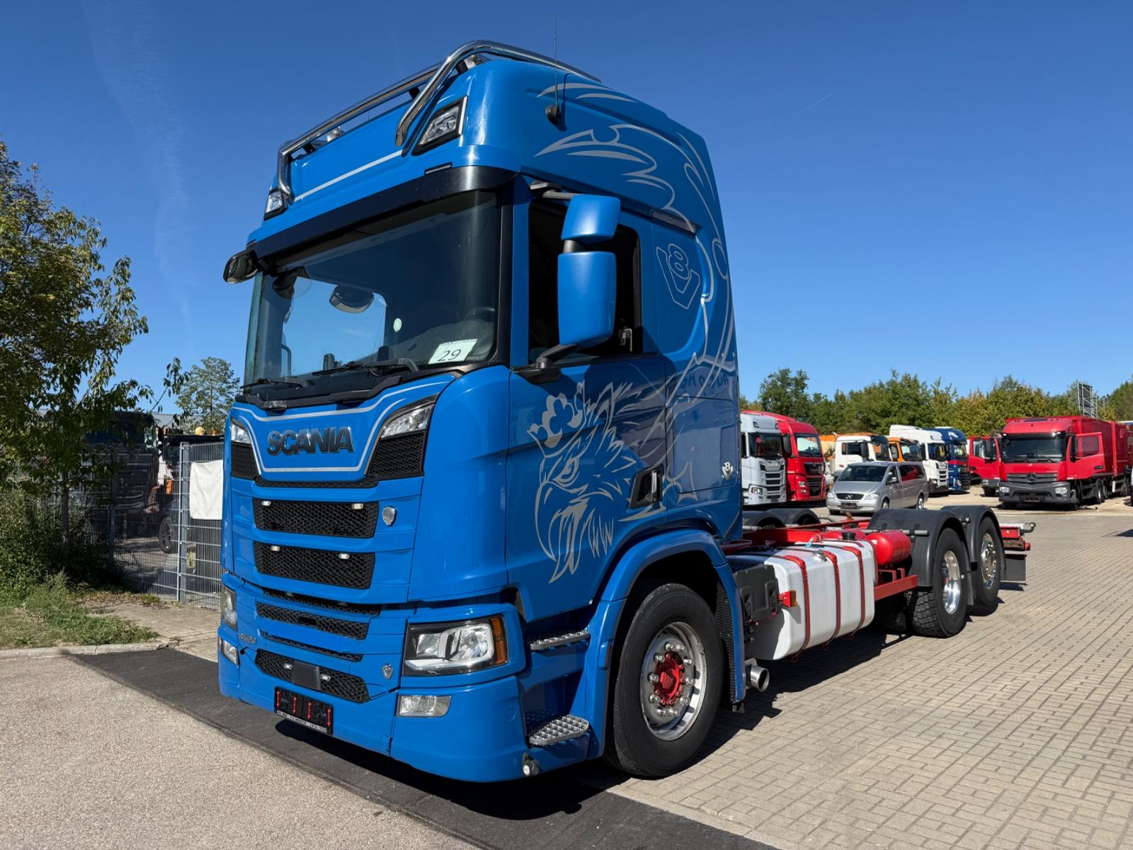 Scania R520 6X2*4 Fahrgestell V8/LENKACHSE/Retrader/Alu