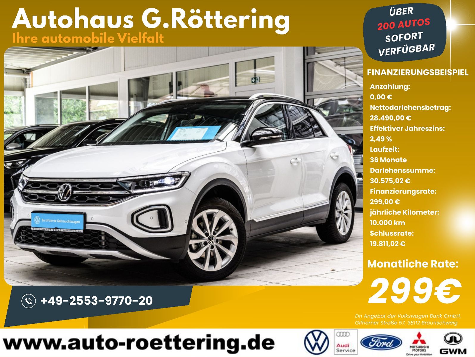 Fahrzeugabbildung Volkswagen T-Roc Style 1.5 TSI DSG LED+AHK+NAVI+ACC+APP+SHZ