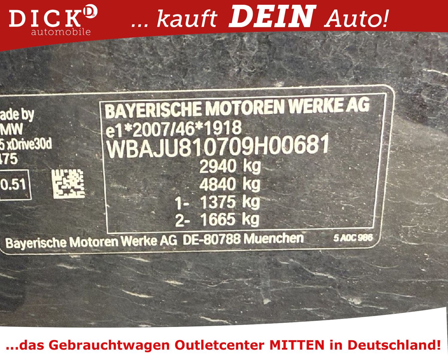 Fahrzeugabbildung BMW X5 xDr 30d  LED/NAVI/ACC/VIRTU/H&K/PANO/8Fa