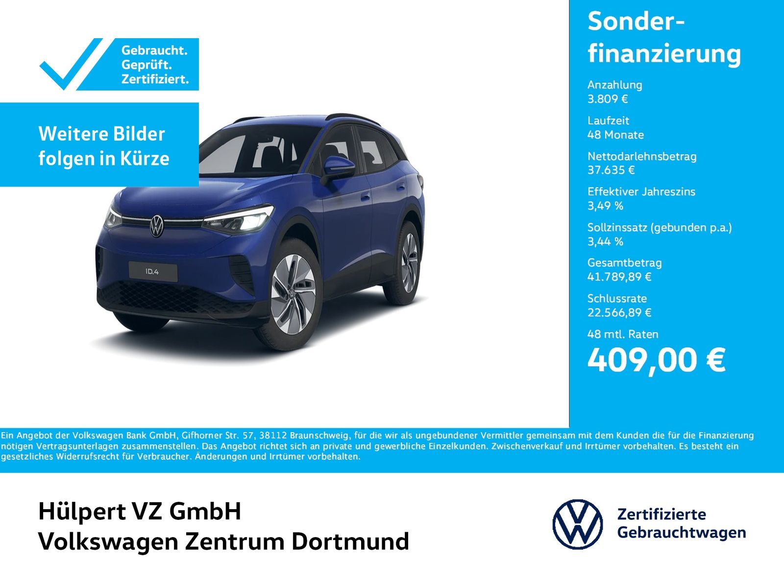 Volkswagen ID.4 Pro WÄRMEPUMPE AHK CAM ACC LM19 NAVI SITZHZ foto 1