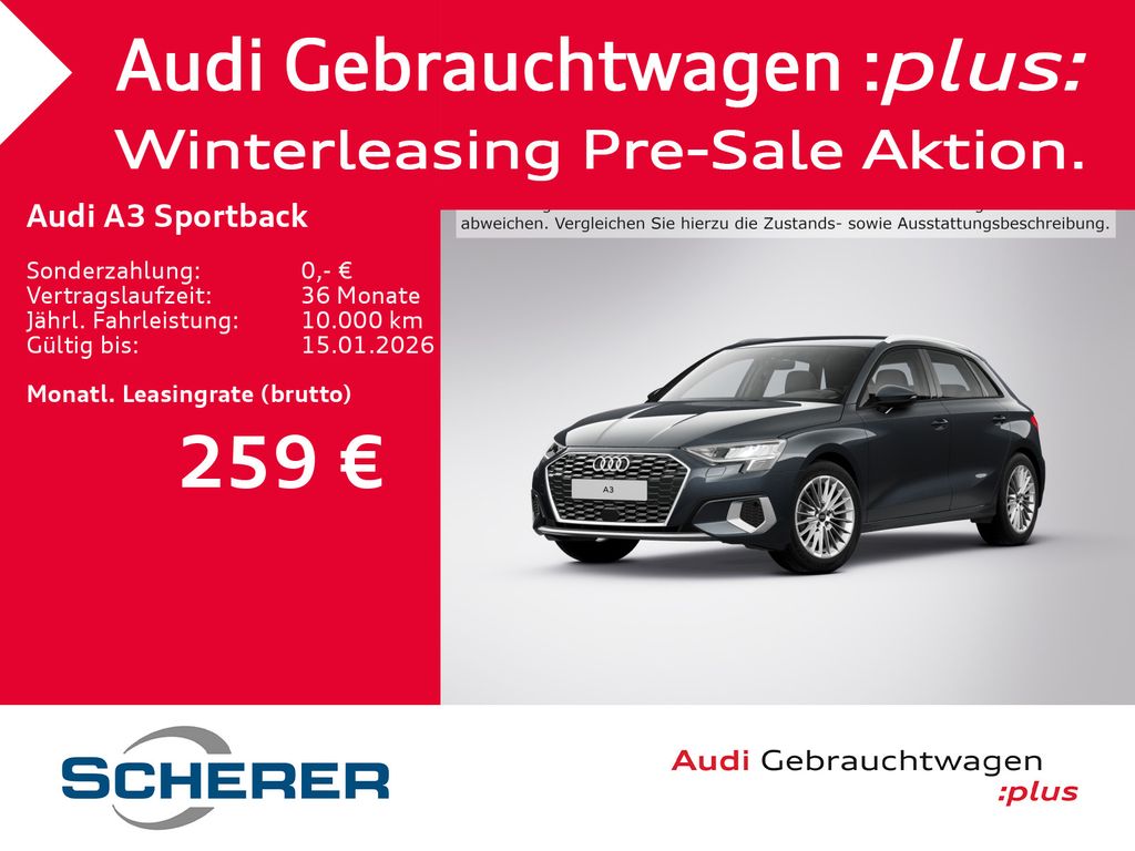 A3 Sportback advanced 30 TDI 85(116) kW(PS) Scha