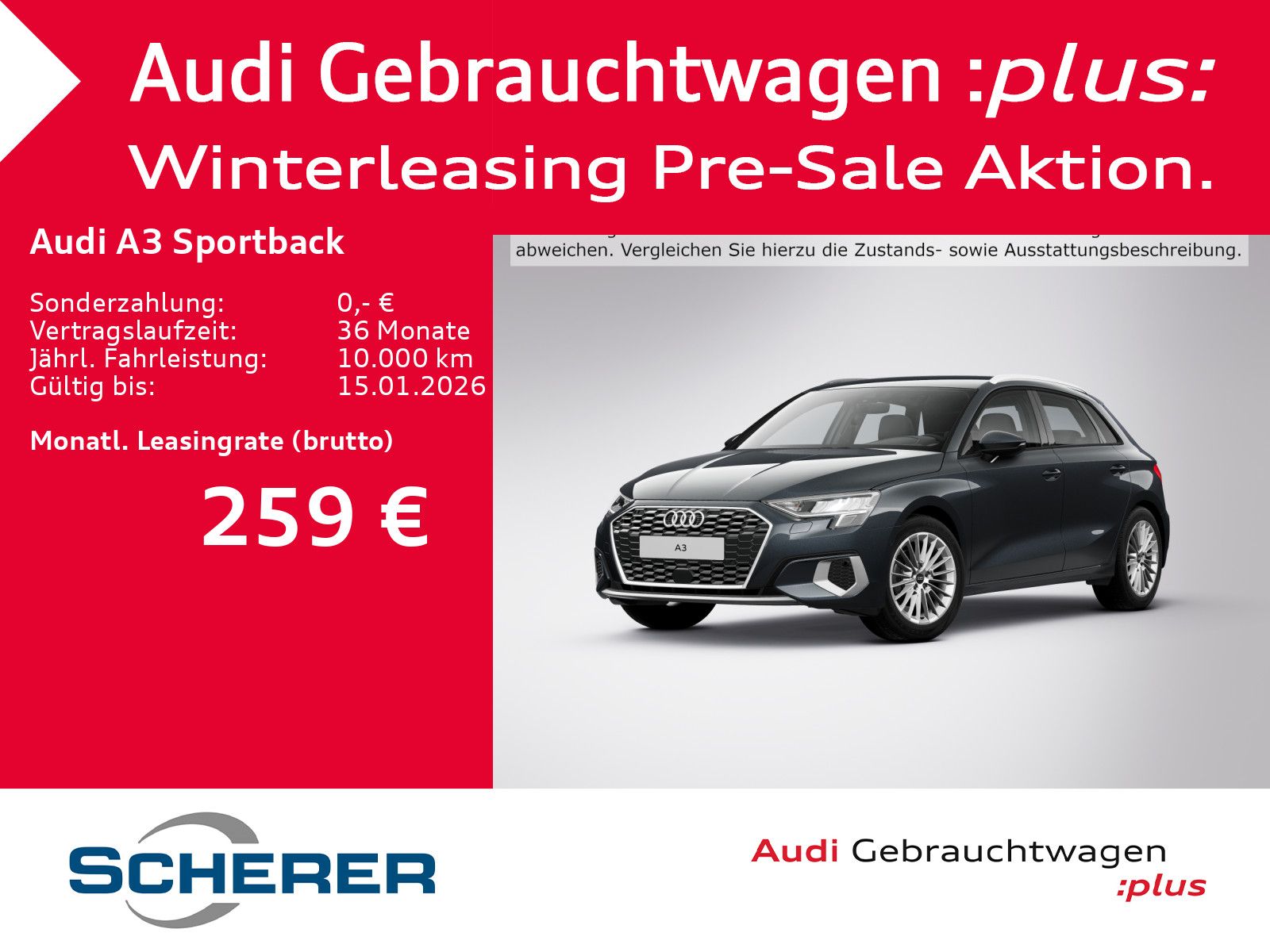 Audi A3 Sportback advanced 30 TDI 85(116) kW(PS) Scha