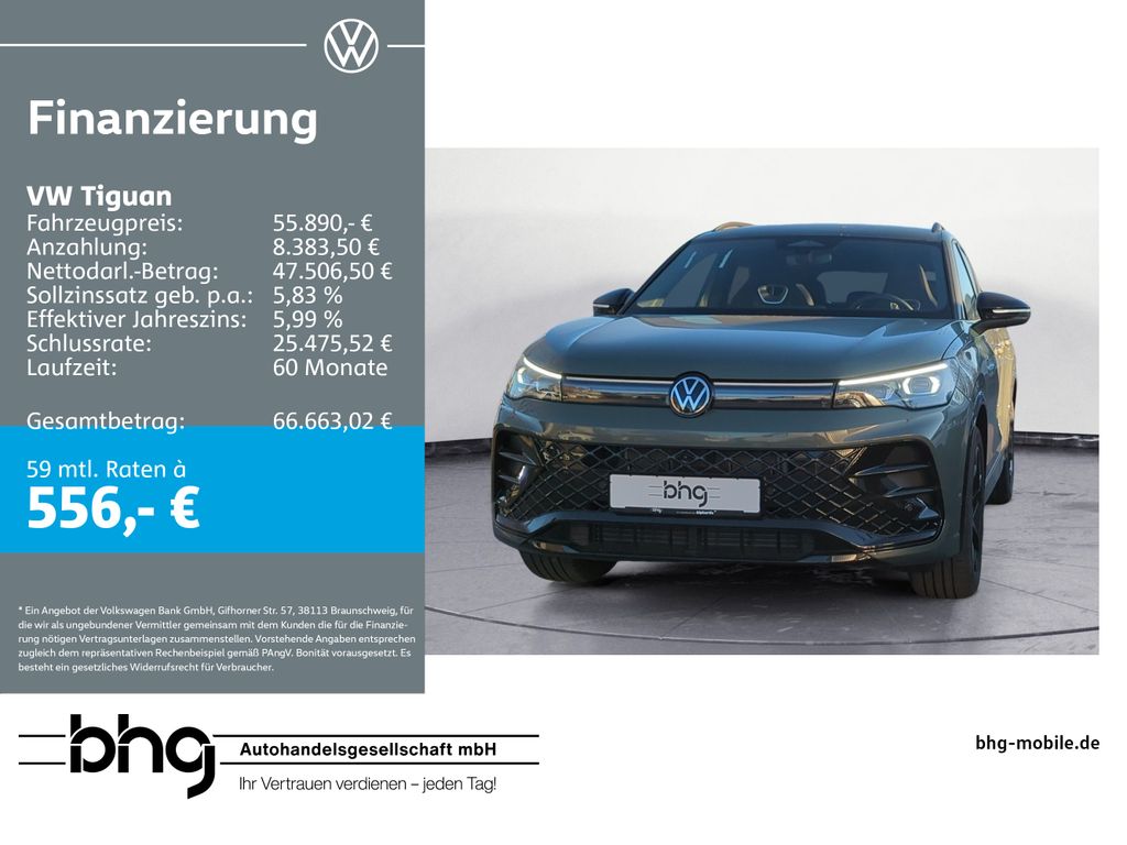 Volkswagen Tiguan R-Line 2,0 l TDI SCR  7-Gang-Doppelkupplu